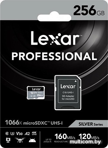 Карта памяти Lexar microSDXC LMS1066256G-BNANG 256GB (с адаптером)