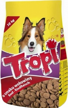 Сухой корм для собак Tropi с говядиной 10 кг