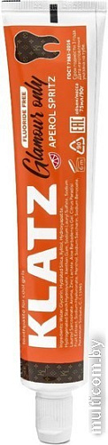 Зубная паста Klatz Glamour Only Апероль шприц без фтора 75 мл