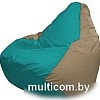Кресло-мешок Flagman Груша Мини L Г0.1-289 (бирюзовый/темно-бежевый)