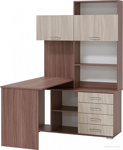 Стол Памир ПКС-11 левый (ясень шимо темный/ясень шимо светлый)