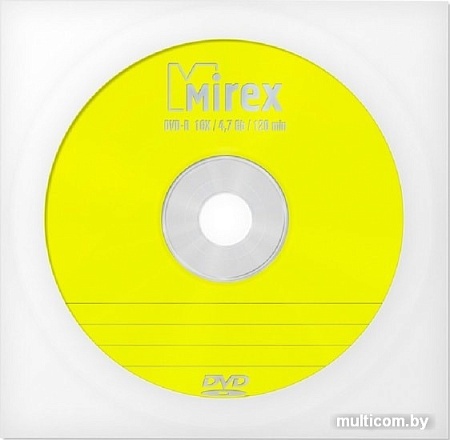 DVD-R диск Mirex 4.7Gb 16x Mirex в бумажном конверте с окном