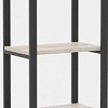 Стеллаж Hype Mebel Стандарт 50x170 (черный/древесина белая)