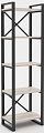 Стеллаж Hype Mebel Стандарт 50x170 (черный/древесина белая)