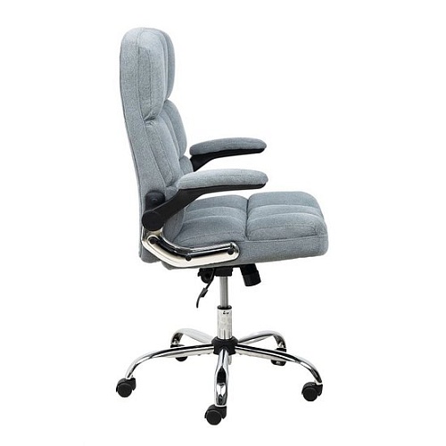 Кресло AksHome Caesar Chrome (вельвет, серый)