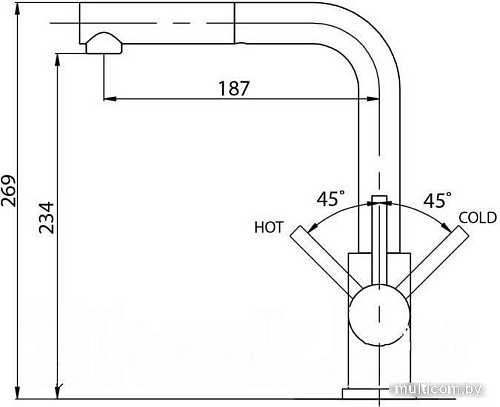 Смеситель Aquasanita 2383 (мокко теплый)