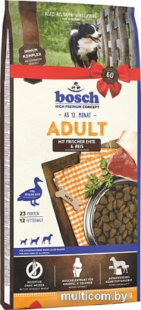 Сухой корм для собак Bosch HPC Adult Duck & Rice 15 кг