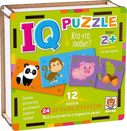 Мозаика/пазл Айрис-Пресс IQ деревянный. Кто что любит? 2+ 9785811282661