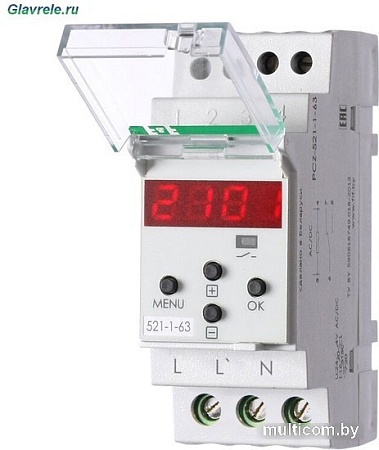 Реле времени Евроавтоматика F&F PCZ-521-1-63 EA02.002.020