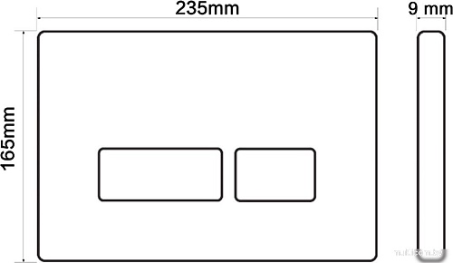 Панель смыва Oliveeka 021-MB (черный матовый)