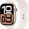 Умные часы Apple Watch Series 10 46 мм (алюминиевый корпус, розовое золото/легкие румяна, спортивный силиконовый ремешок S/M)