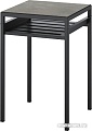 Журнальный столик Ikea Нибода (серый бетон/черный) 104.526.33