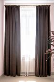 Комплект штор Decoretto Канвас горький шоколад КГШ-K110 4.5x2.6 м (коричневый, 2 шт)