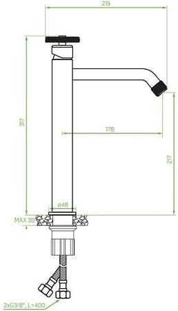 Смеситель Laveo Muro BAU 72ND