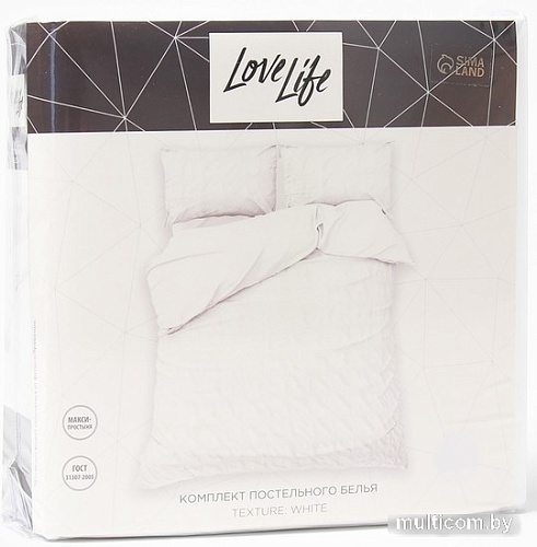 Постельное белье Love Life Texture Дуэт 10323191 (белый)
