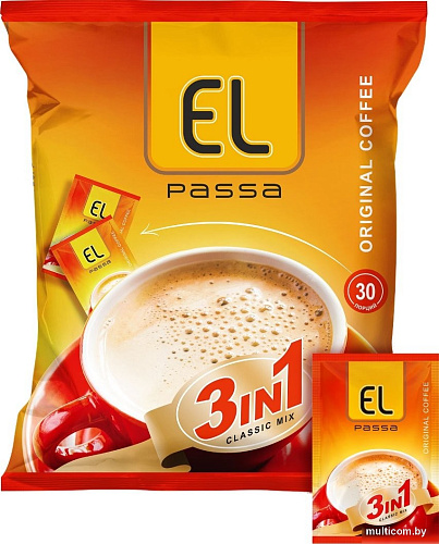 Кофе El Passa 3в1 растворимый 30х20г