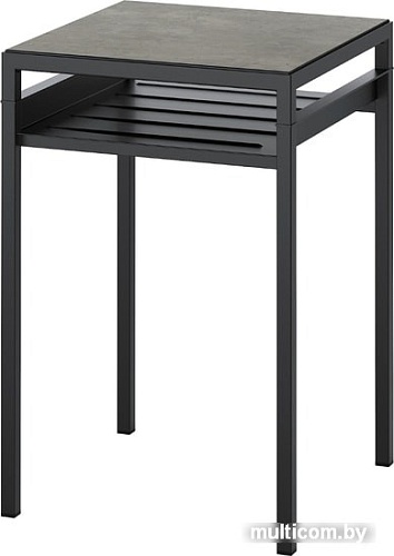 Журнальный столик Ikea Нибода (серый бетон/черный) 104.526.33