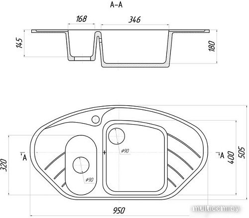 Кухонная мойка Gerhans E02 (бежевый)