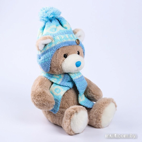 Классическая игрушка Milo Toys Little Friend Мишка в шапке и шарфе 9905642