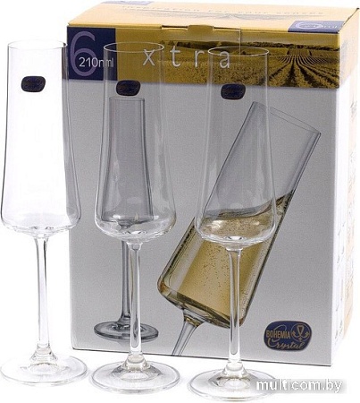 Набор бокалов для шампанского Bohemia Crystal Xtra 40862/210
