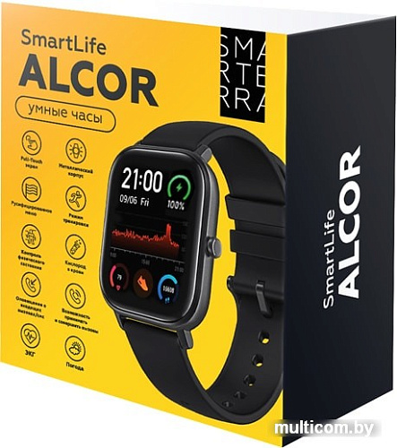 Умные часы Smarterra SmartLife Alcor (черный)