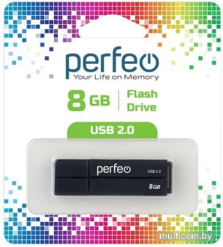 USB Flash Perfeo C01G2 8GB (черный)