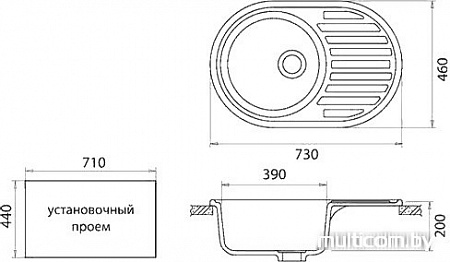 Кухонная мойка Gerhans A02 (черный)