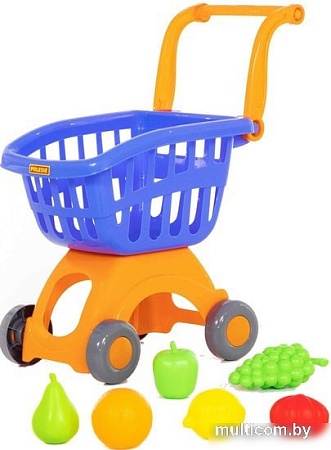 Тележка игрушечная Полесье Мини + набор продуктов №3 71378
