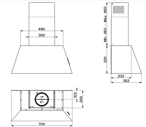 Кухонная вытяжка Faber Chloe EV8P OC A70 [110.0456.174]