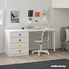 Кровать-чердак Ikea Стува/Фолья 200x90 (4 ящика, 2 дверцы, белый) 792.752.42