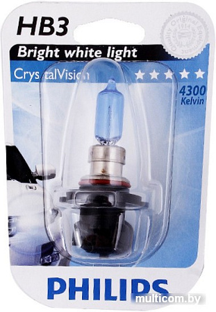 Галогенная лампа Philips HB3 CrystalVision 1шт [9005CVB1]