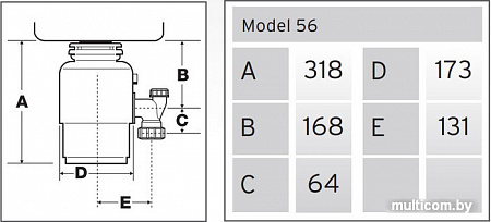 Измельчитель пищевых отходов InSinkErator Model 56