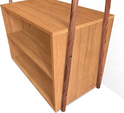 Стойка для одежды Sheffilton SHT-HW2 155912 (орех/темный орех)