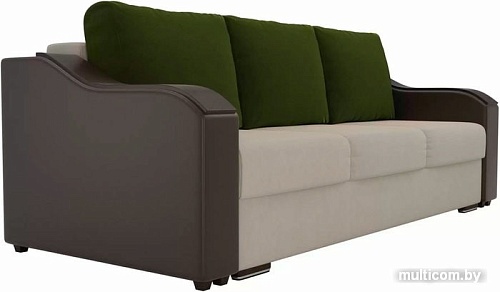 Диван Лига диванов Монако 102033 (бежевый/коричневый/зеленый)