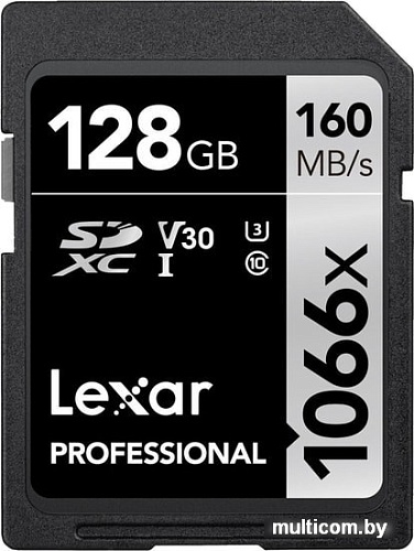Карта памяти Lexar Professional 1066x SDXC LSD1066128G-BNNNG 128GB