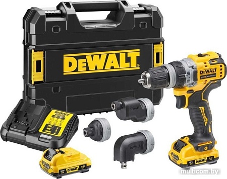 Дрель-шуруповерт DeWalt DCD703L2T (с 2-мя АКБ, кейс, набор патронов)