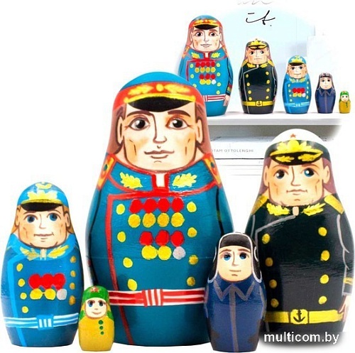 Развивающая игрушка Брестская Матрешка Содаты великой победы (набор 5 шт)