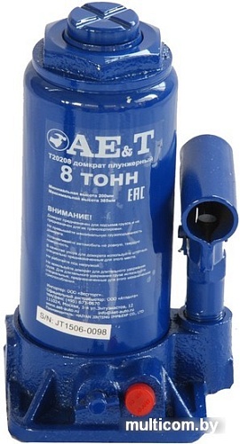 Бутылочный домкрат AE&T T20208 8т