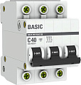 Выключатель автоматический EKF ВА 47-29 3P 40А (С) 4.5кА mcb4729-3-40C