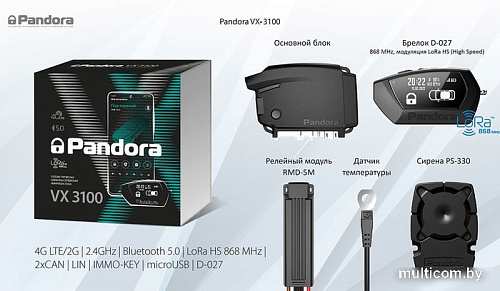 Автосигнализация Pandora VX 3100