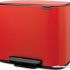 Brabantia Bo Pedal Bin 11л + 23л (пламенно-красный)