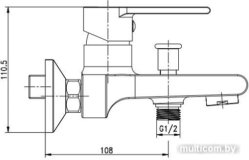 Смеситель Cersanit Brasco S951-229