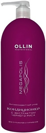 Кондиционер Ollin Professional Megapolis с экстрактом черного риса 1 л