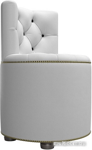 Пуфик Лига диванов Саваж (экокожа, белый/черный)