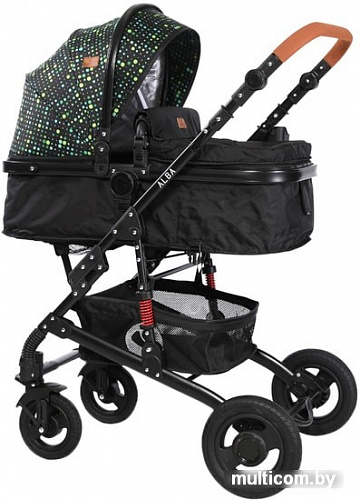 Универсальная коляска Lorelli Alba 2020 (2 в 1, black circles)