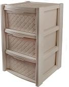 Комод Эльфпласт Виола 3 секции (бежевый)