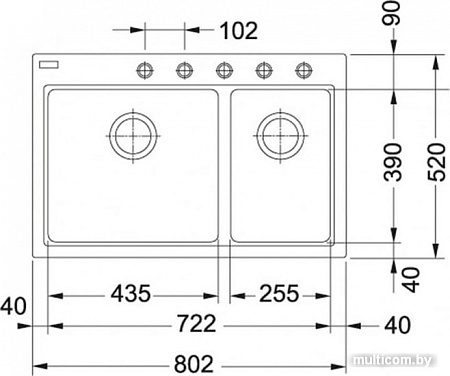 Кухонная мойка Franke Fiji FIG 620-80 (оникс)