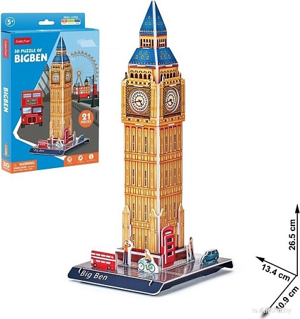 Конструктор CubicFun Биг-Бен E1625h (21 эл)