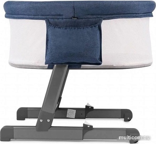 Приставная детская кроватка Nuovita Accanto Bonta (темно-синий лен)