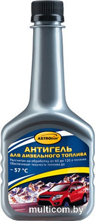 Присадка в топливо ASTROhim Антигель для дизельного топлива (на 60-120л) 300 мл (АС-120)